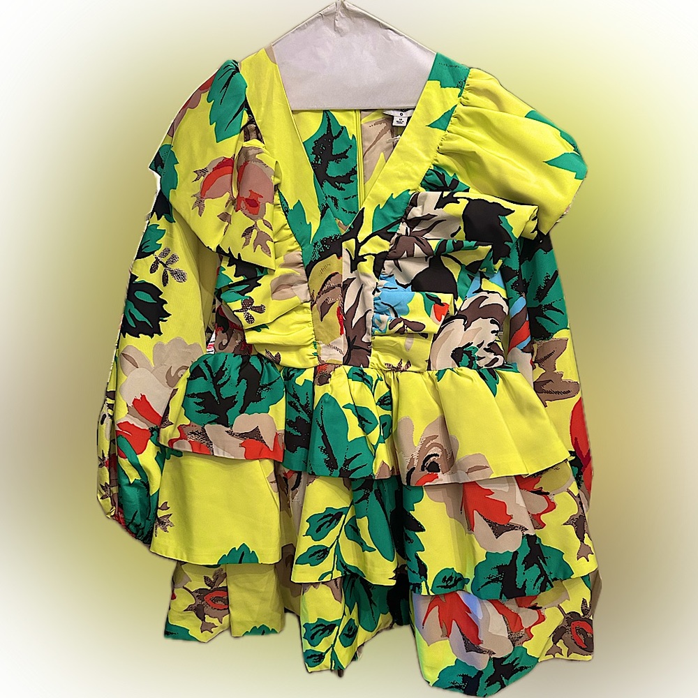 Christopher John Rogers X Target Floral Ruffle Dress NWT. Sz 10. Fit like 4-8